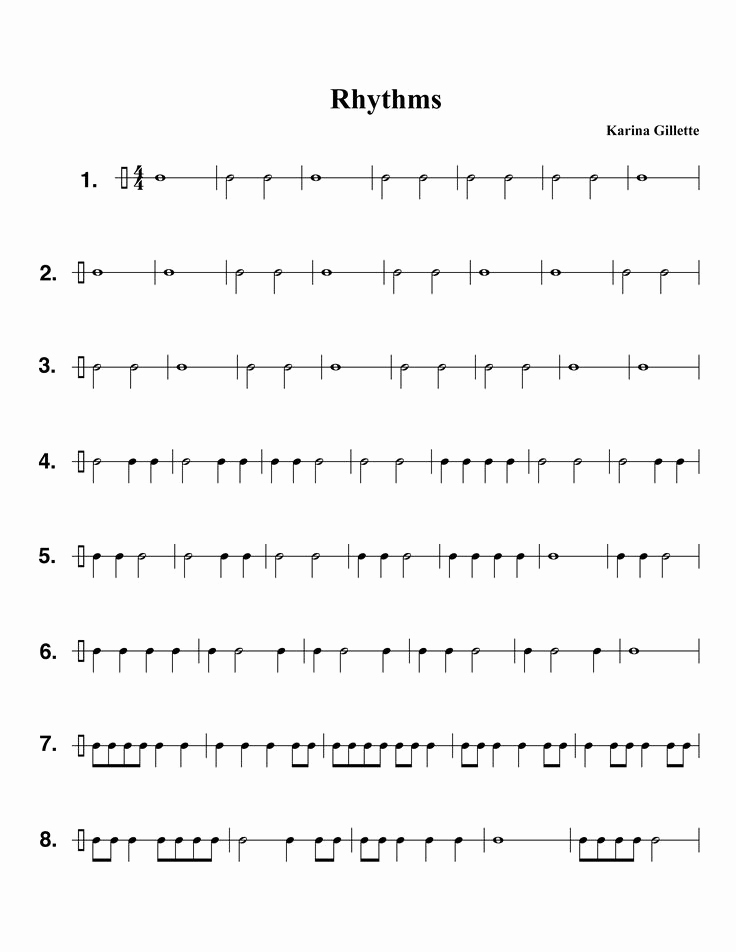 Rhythm Worksheets for Band Luxury Music Rhythm Worksheet Free Worksheets Library
