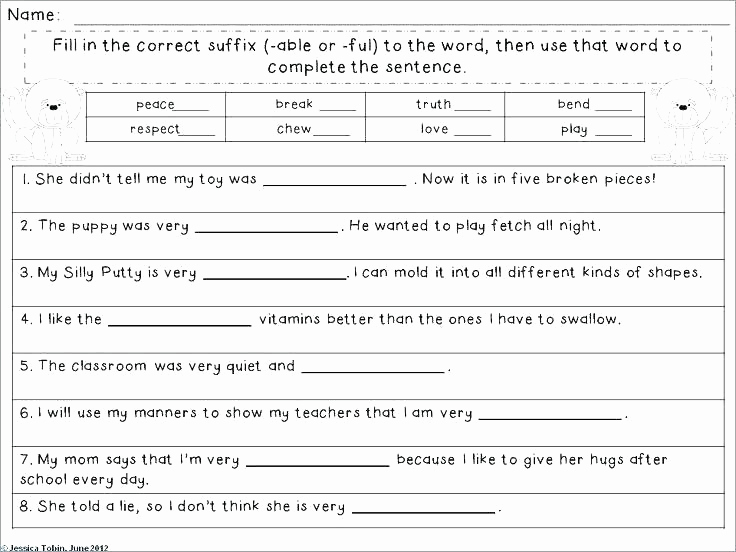 Root Word Worksheets 2nd Grade Best Of 25 Suffixes Worksheets for 2nd Grade