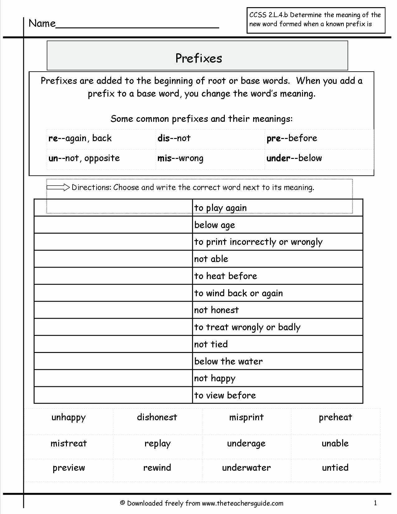 Root Word Worksheets 4th Grade Inspirational 20 Prefix Worksheet 4th Grade