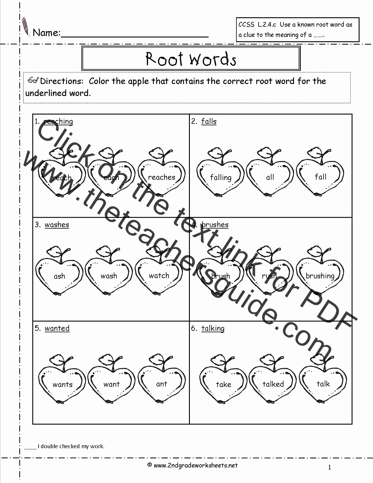 Root Words Worksheet 2nd Grade Unique Wonders Second Grade Unit E Week Four Printouts