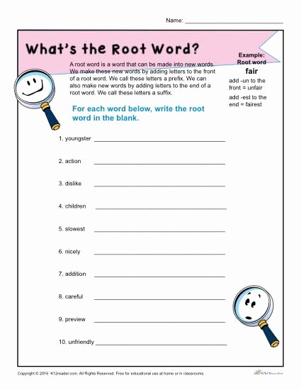 Root Words Worksheet 5th Grade New What is A Root Word