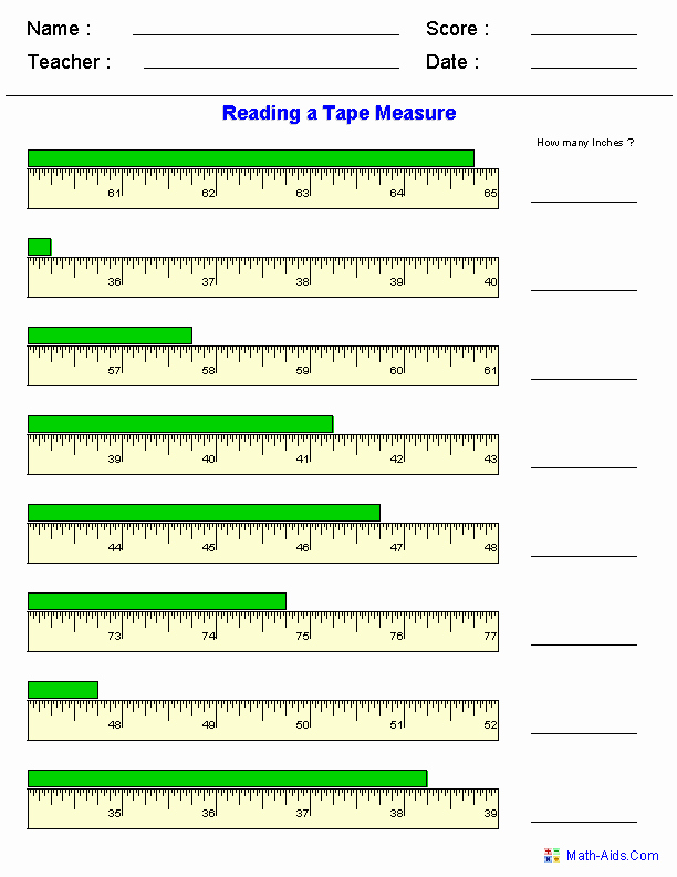 Science Measurement Worksheets New Reading A Tape Measure Worksheets…click On &quot;create It&quot; to