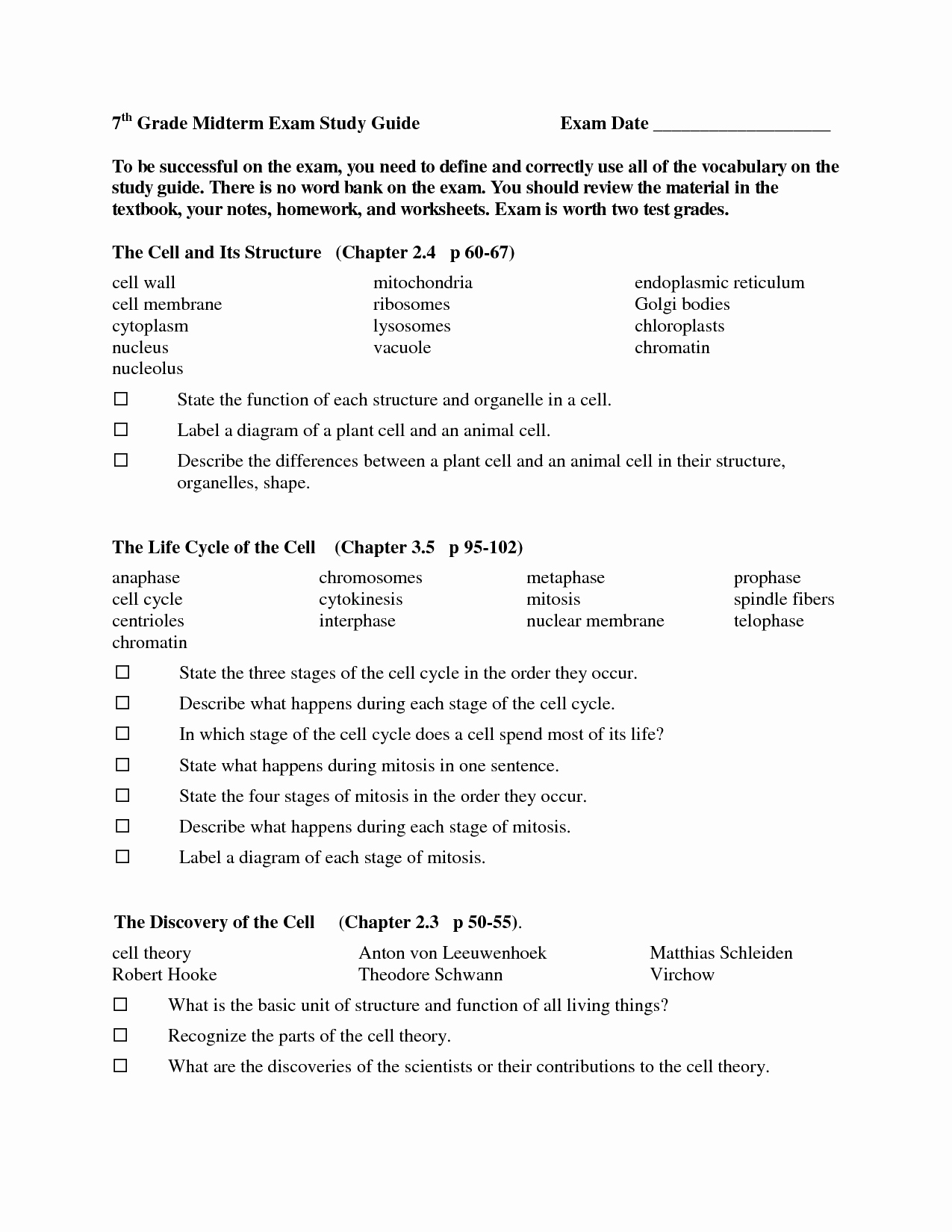 Science Worksheets for 7th Grade Best Of 13 Best Of 7th Grade Life Science Worksheets Free