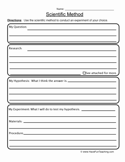 Scientific Method Worksheets 5th Grade Elegant Fifth Grade Scientific Method Worksheets • Have Fun Teaching