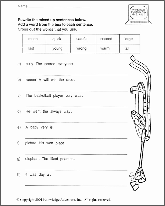 Create Your 30 Effectively Scrambled Sentences Worksheets 3rd Grade Simple Template Design