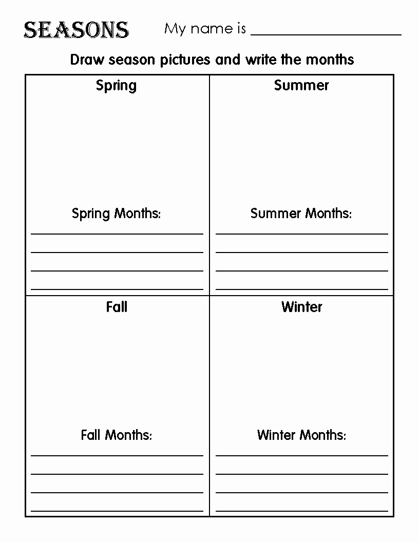 Seasons Worksheets for First Grade Inspirational New 276 First Grade Worksheet On Seasons