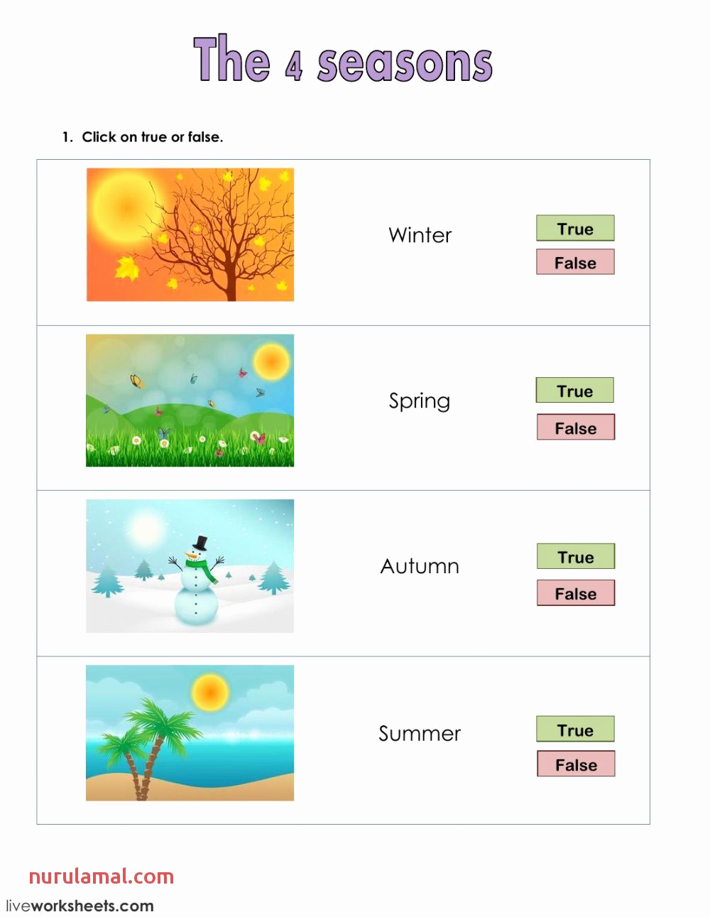 Seasons Worksheets for First Grade Unique Seasons Worksheets First Grade в 2020 г