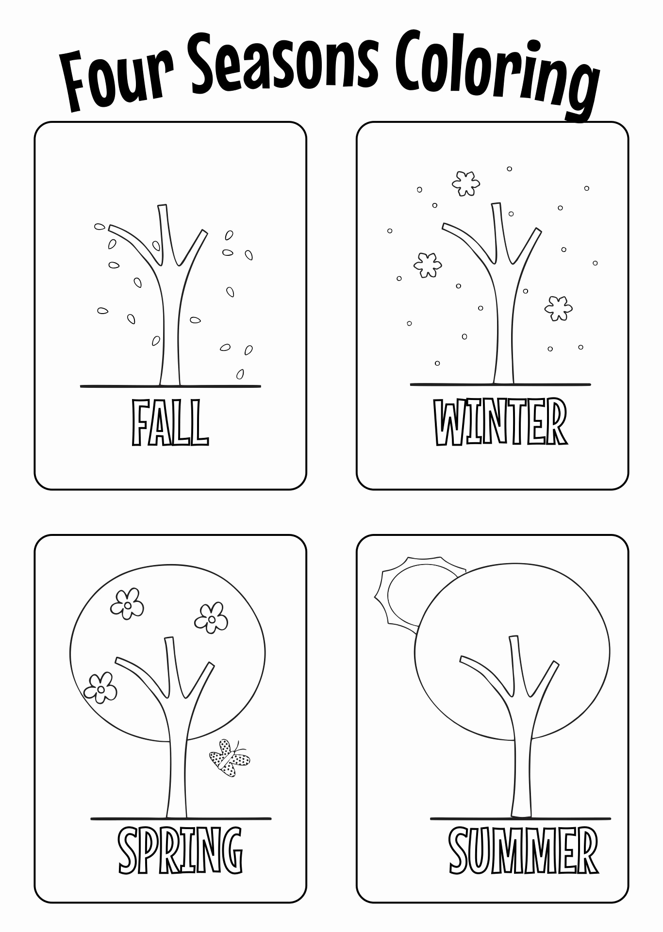 Seasons Worksheets for Preschoolers Lovely 6 Best Seasons Preschool Coloring Pages Printables