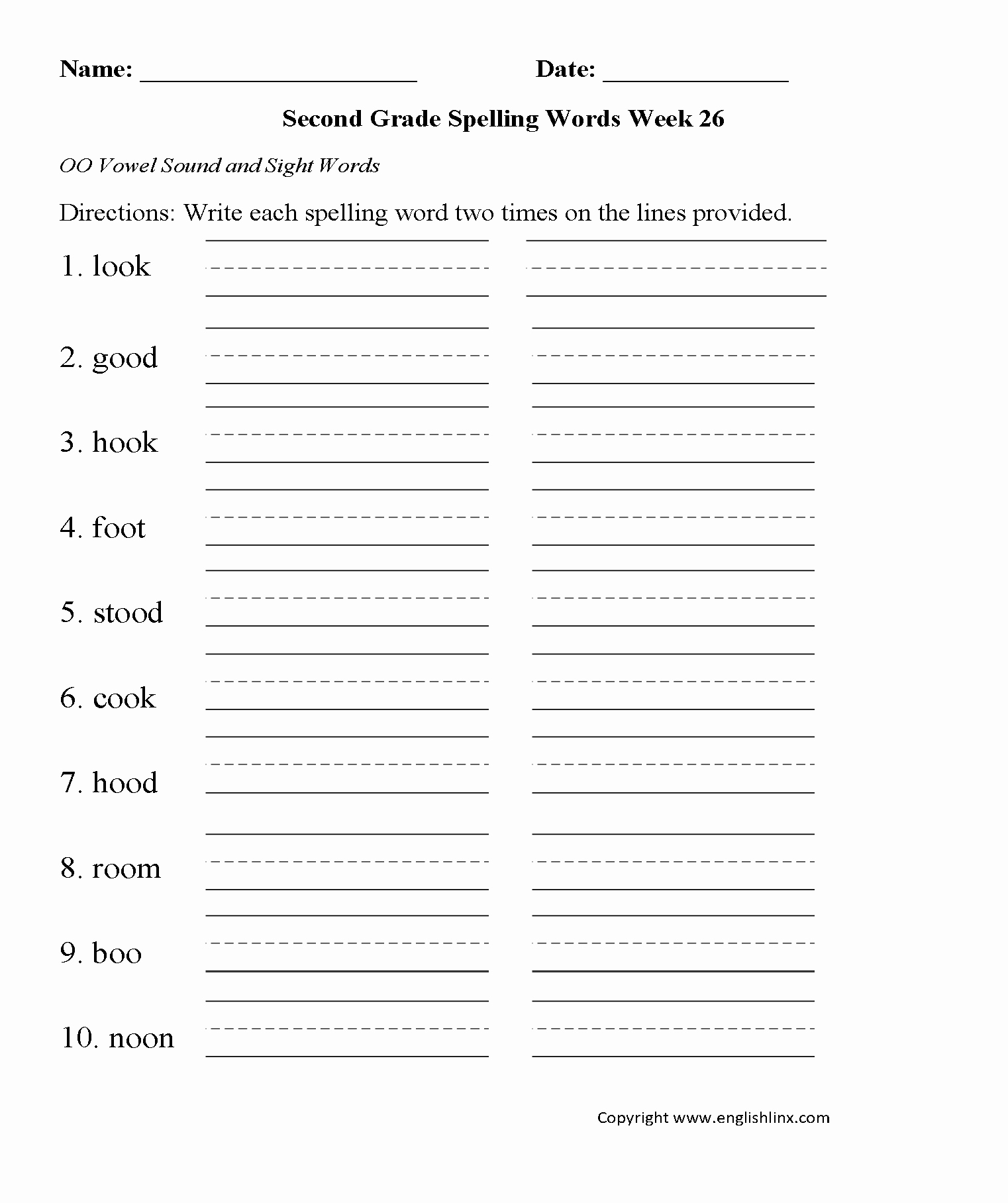 Second Grade Spelling Worksheets Lovely Spelling Worksheets