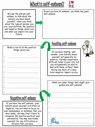 Self Esteem Activities Worksheets Lovely Self Esteem Worksheet
