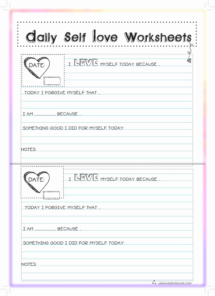 Self Esteem Worksheets for Girls Lovely 30 Self Esteem Worksheets Girls