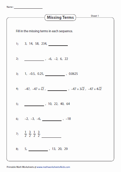 Sequence Worksheets 5th Grade New 5th Grade Math Sequencing Worksheets Worksheetpedia