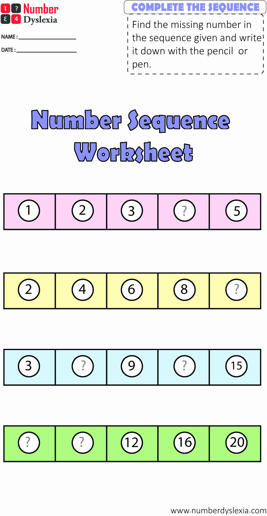 Sequencing Pictures Worksheets Unique Free Printable Number Sequencing Worksheets [pdf] Number