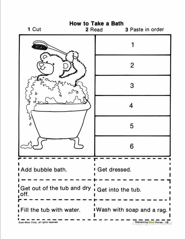 Sequencing Story Worksheets Unique Sequence Pictures Take A Bath Google Search