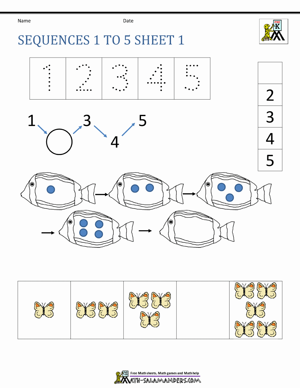 Sequencing Worksheets for Kindergarten Awesome Preschool Number Worksheets Sequencing to 10