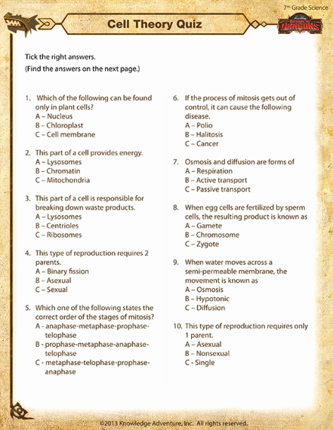 Seventh Grade Science Worksheets Best Of 7th Grade Science Worksheets with Questions