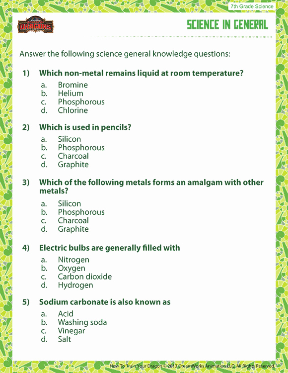 Seventh Grade Science Worksheets Best Of Science In General View – 7th Grade Science Printable Pdfs