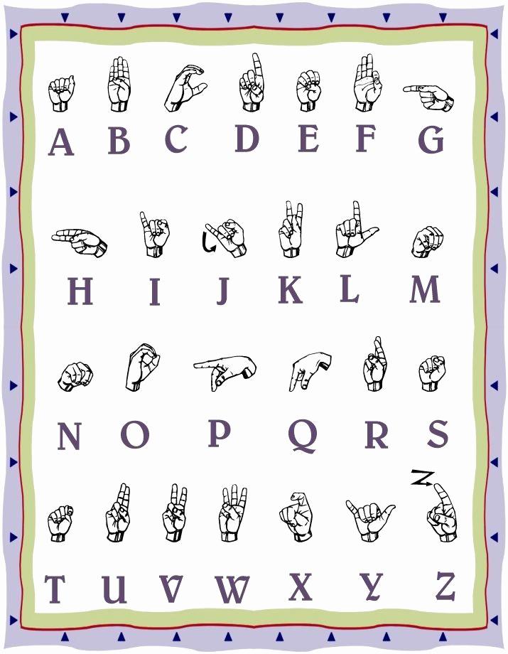 Sign Language Printable Worksheets Best Of Free Printable Sign Language Alphabet Chart