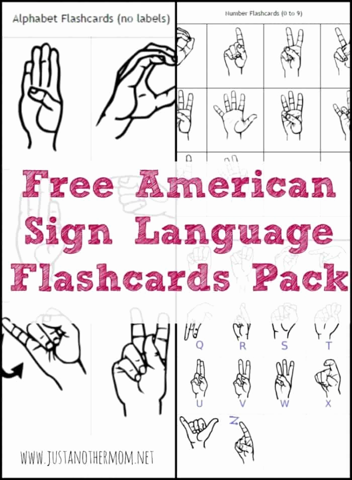 Sign Language Printable Worksheets Luxury Free asl Flashcard Packs