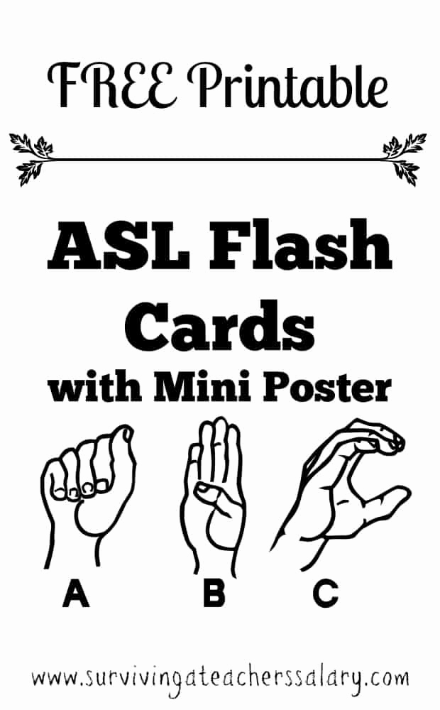Sign Language Printable Worksheets Luxury Free Printable asl Alphabet Sign Language Flash Cards
