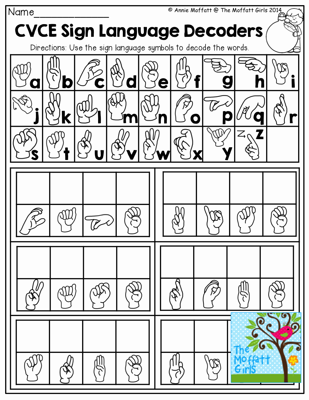 Sign Language Printable Worksheets Unique Cvce Sign Language Decoders and tons Of Other Fun and