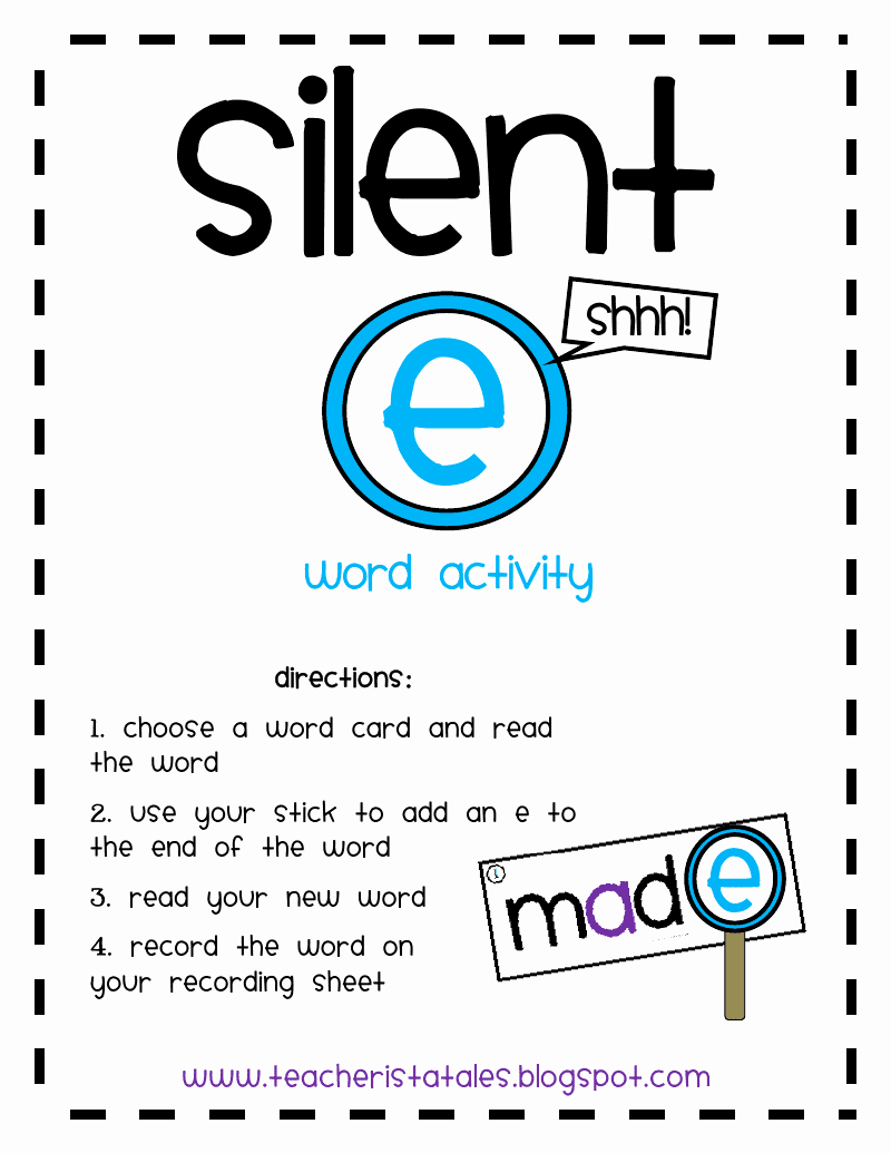 Silent E Words Worksheets Luxury Tales Of A Teacherista Silent E Freebie