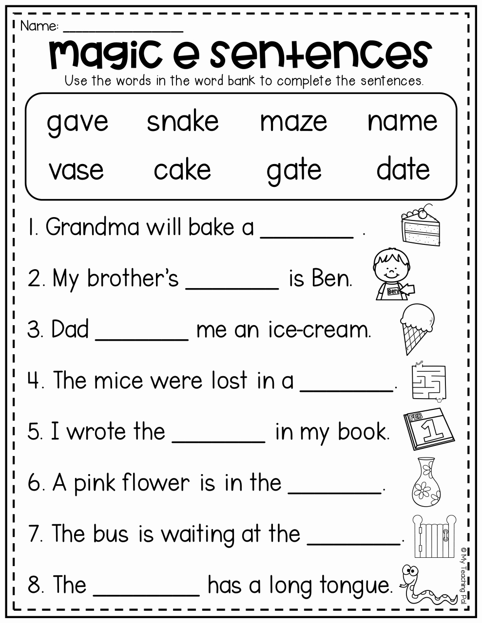 Silent E Words Worksheets Unique Silent E Worksheets 2nd Grade Kidsworksheetfun