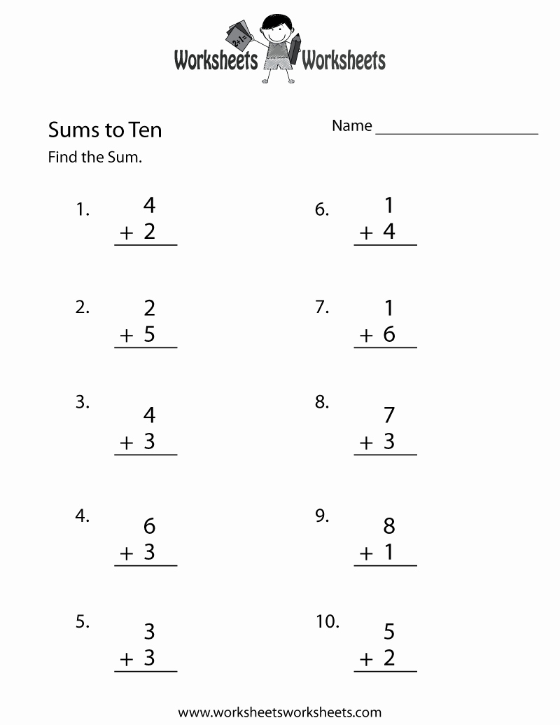 Simple Addition Worksheets for Kindergarten Beautiful Simple Addition Worksheet Free Printable Educational