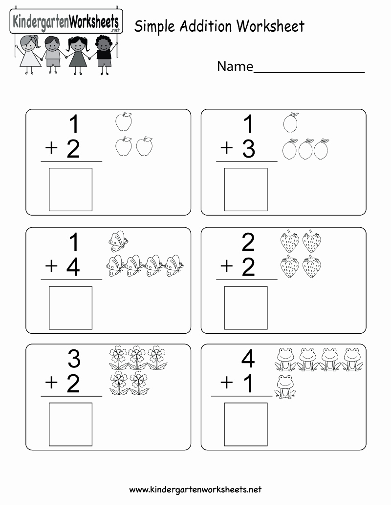 Simple Addition Worksheets for Kindergarten Fresh Simple Addition Worksheet Free Kindergarten Math