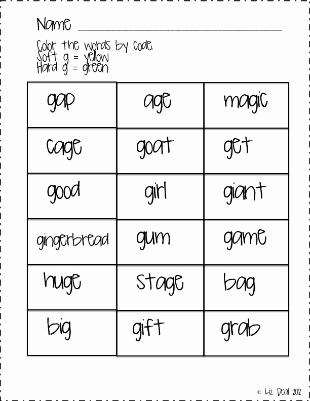 Soft C and G Worksheets Awesome Polka Dot Firsties Hard &amp; soft C &amp; G