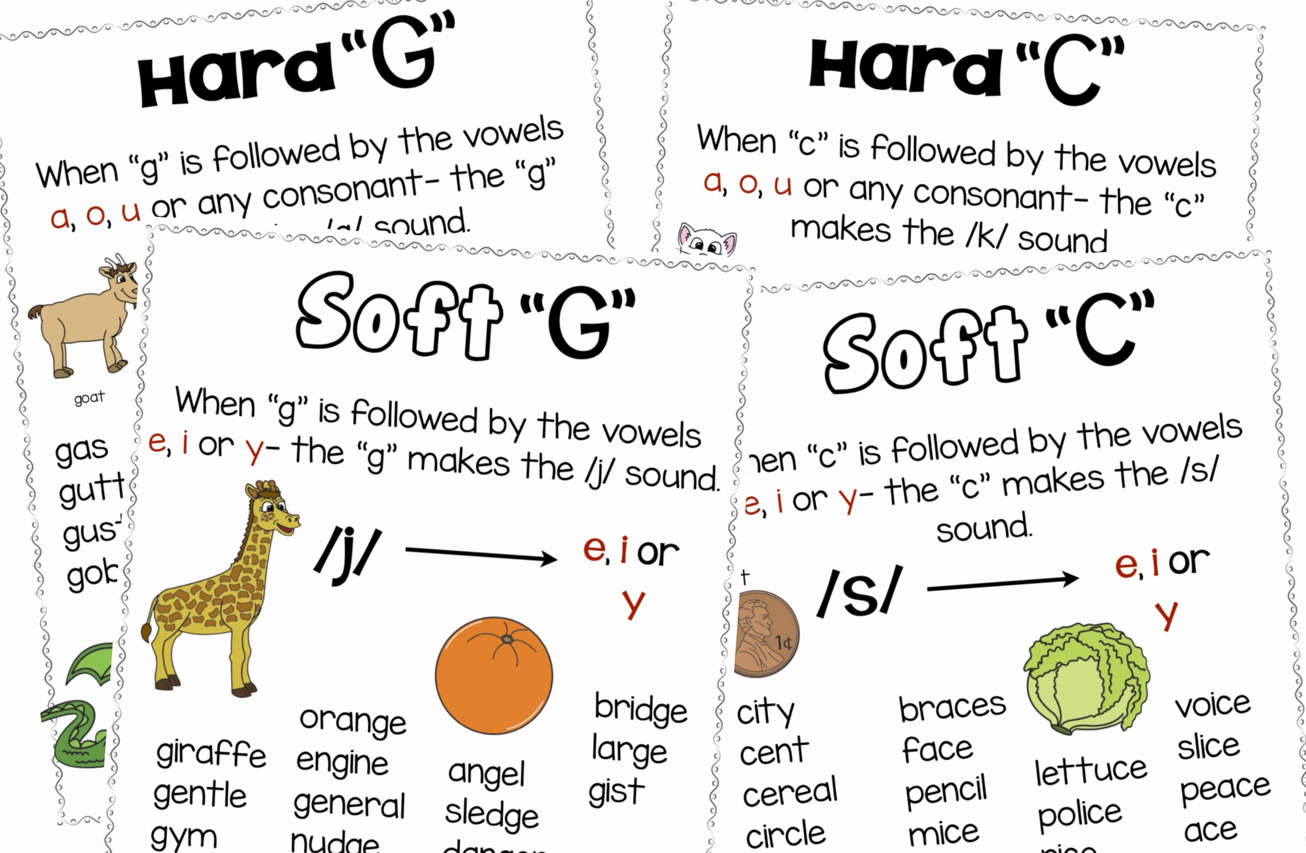Soft C and G Worksheets Luxury Free Resource for Teaching Hard and soft C and G Make