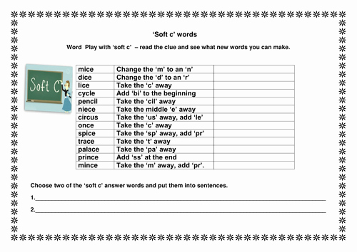 Soft C Words Worksheets Beautiful soft C Worksheets