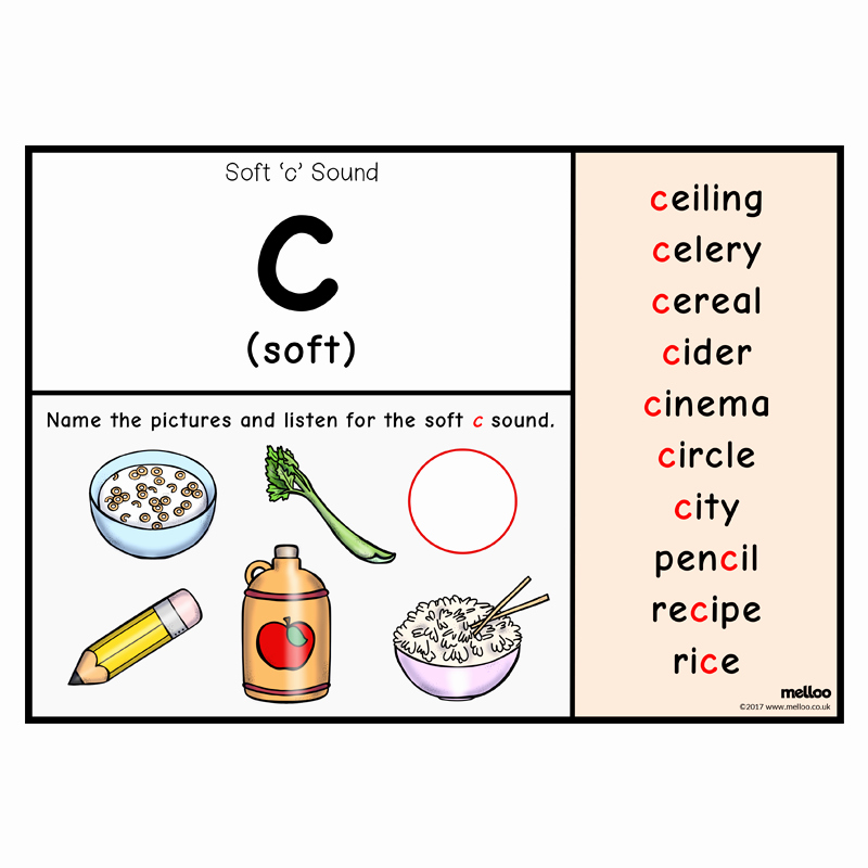 Soft C Words Worksheets Elegant soft C Hard C English