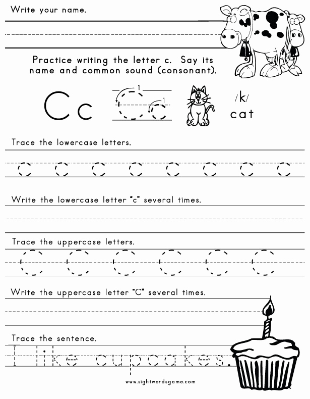 Soft C Words Worksheets Lovely the Letter C Sight Words Reading Writing Spelling