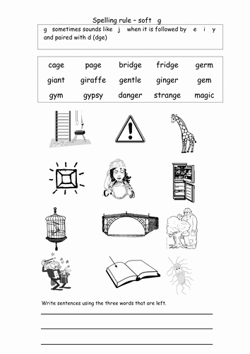 Soft G Worksheet Luxury Words with soft G by Coholleran Uk Teaching Resources Tes