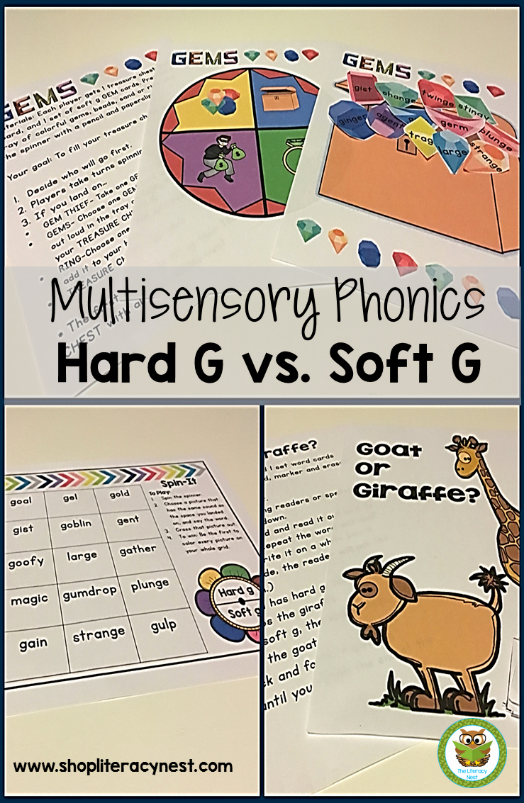Soft G Worksheet Unique soft G Hard G Word Work Multisensory Phonics Activities
