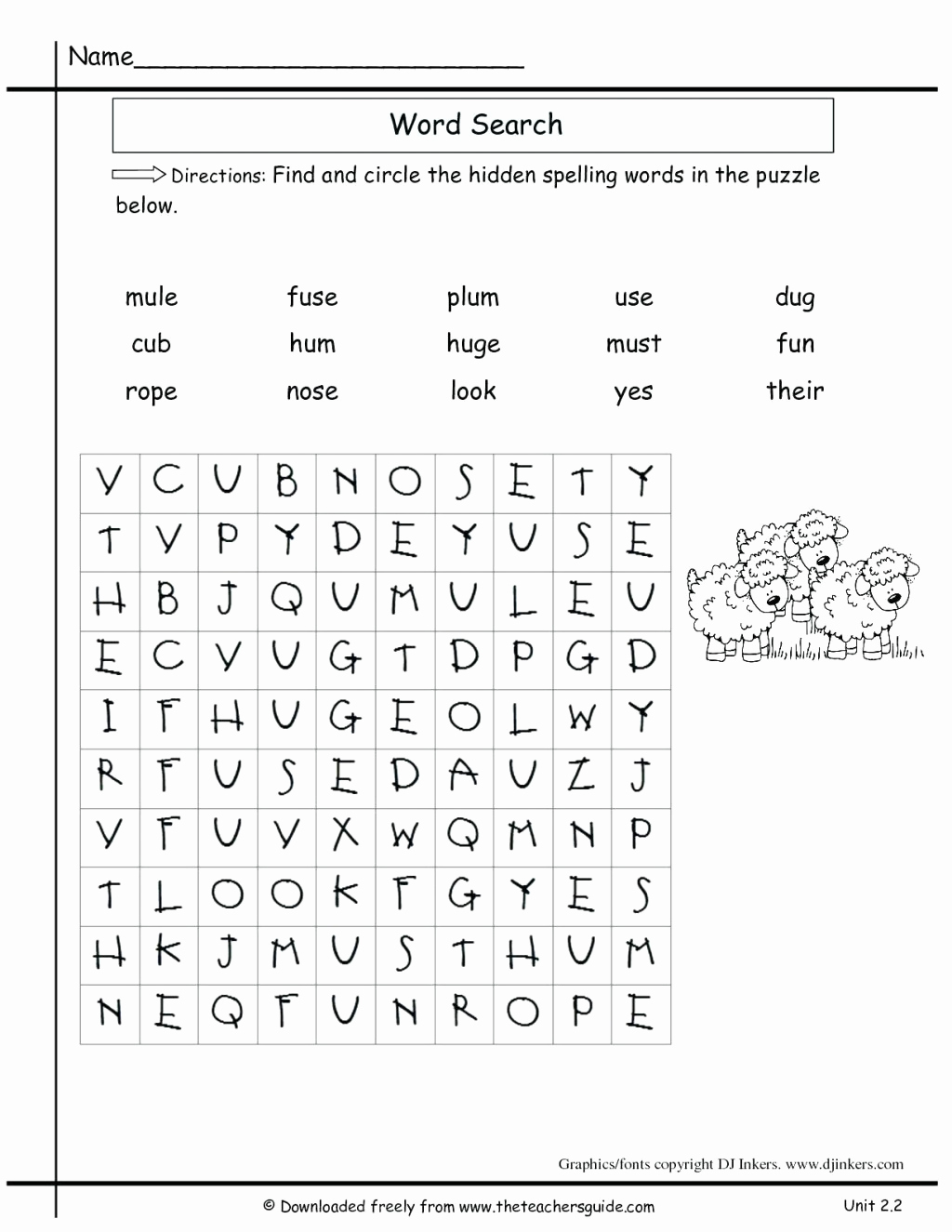 Spelling Worksheets 2nd Graders Unique 2nd Grade Spelling Worksheets for Printable 2nd Grade