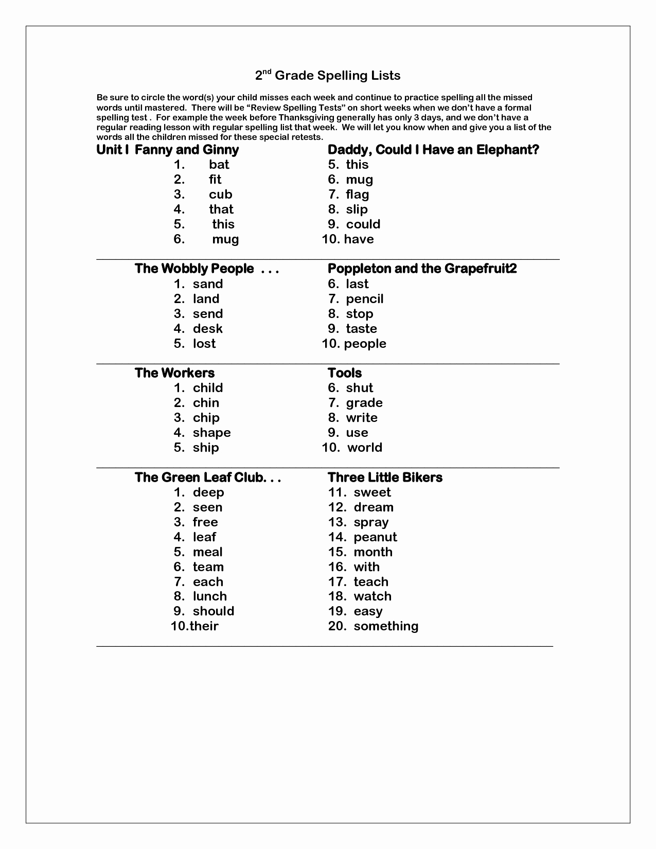 Spelling Worksheets 2nd Graders Unique 2nd Grade Spelling Worksheets to Printable 2nd Grade