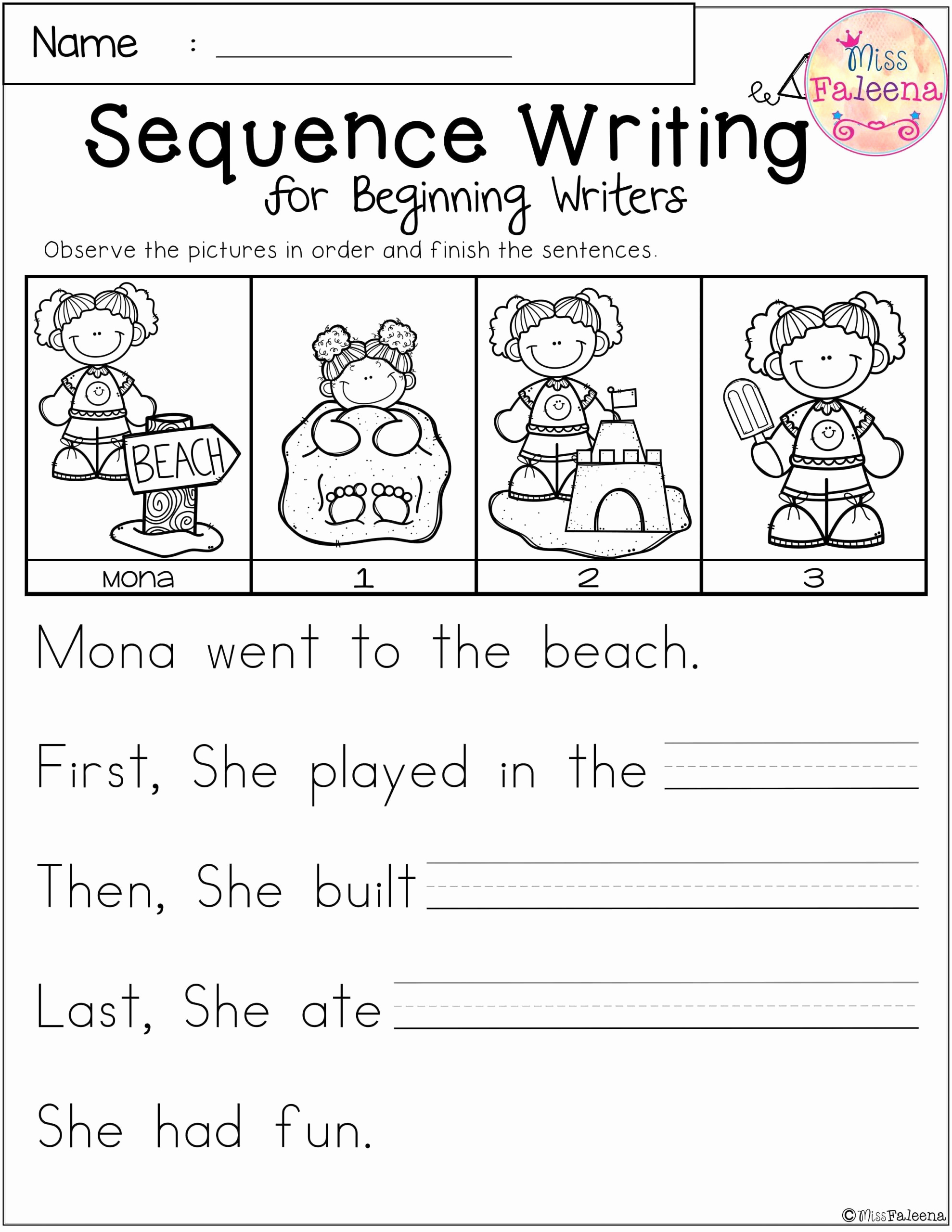 Get 30 Instantly Story Sequence Pictures Worksheets Simple Template 