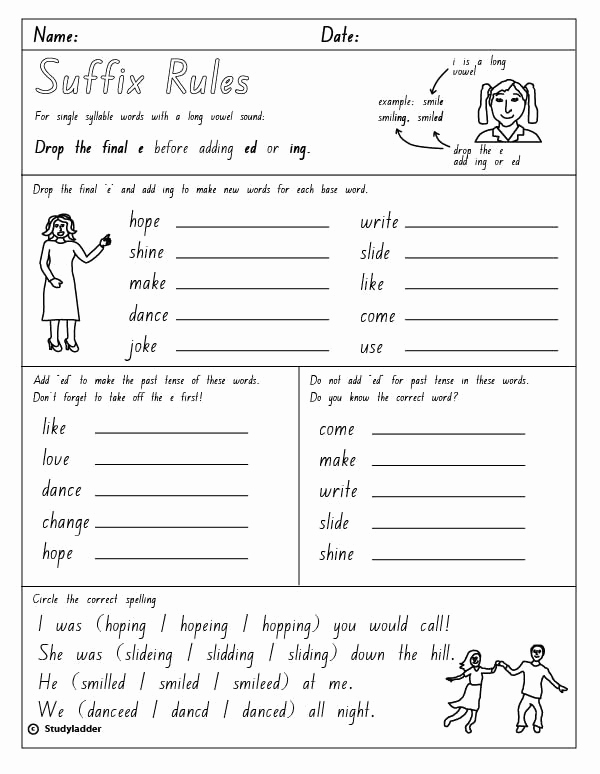 Suffix Ed Worksheets Elegant Suffix Rule Drop the Final E before Adding Ing or Ed