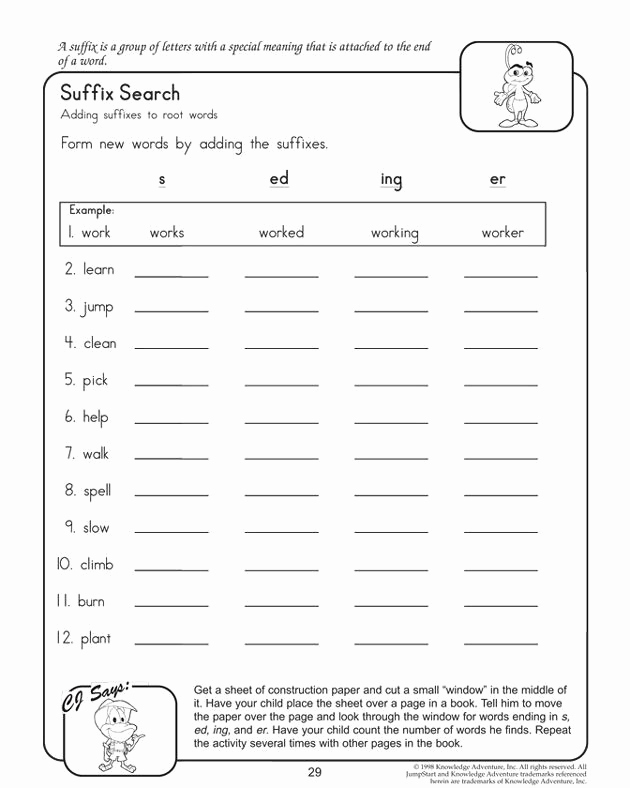 Suffix Ing Worksheet New 30 Suffix Ing Worksheets