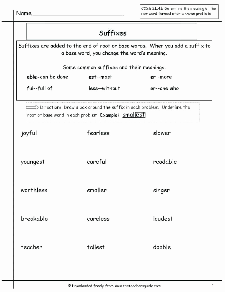 Suffix Worksheets 4th Grade Elegant Ideas Prefix and Suffix Worksheets Free Prefixes and