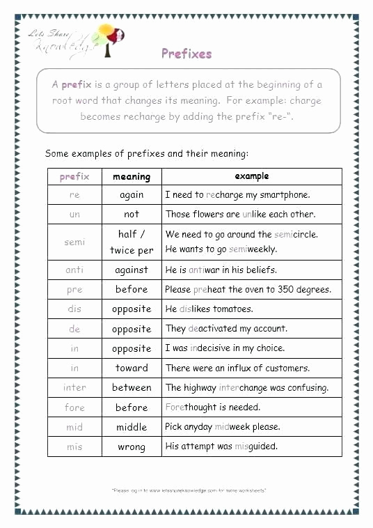 Suffix Worksheets 4th Grade Inspirational 20 Prefixes Worksheets 4th Grade