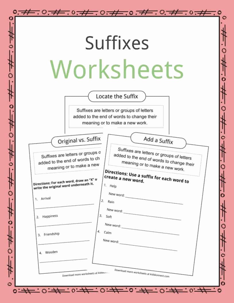 Suffix Worksheets 4th Grade Lovely 20 Suffix Worksheets for 4th Grade