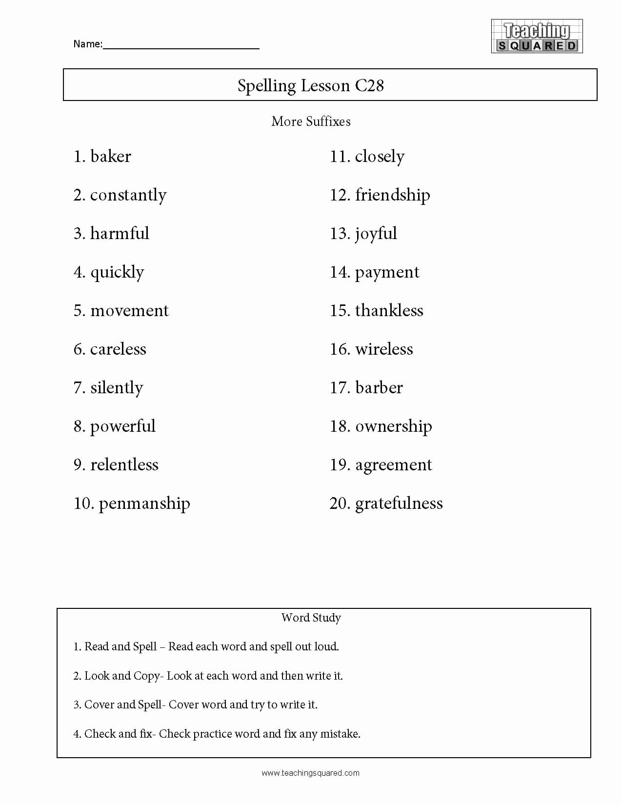 Suffix Worksheets 4th Grade New 20 Suffix Worksheets for 4th Grade