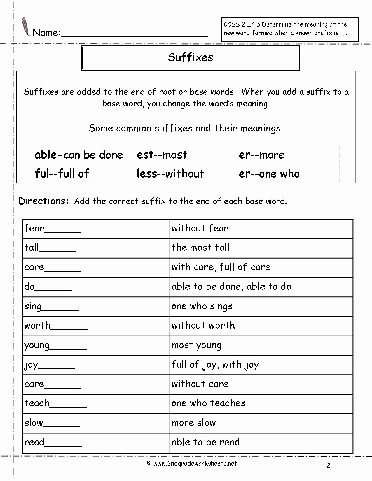 Suffix Worksheets for 4th Grade Unique 20 Suffix Worksheets for 4th Grade