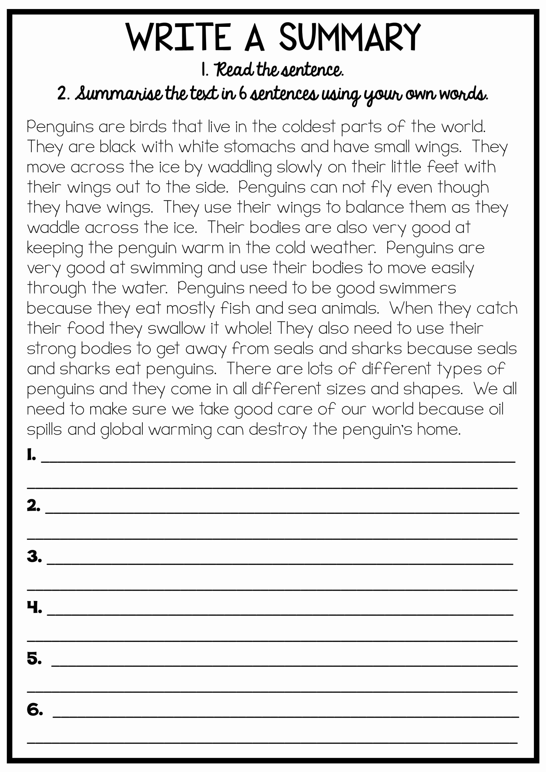 Get 30 Creative Summarizing Worksheet 3rd Grade Simple Template Design
