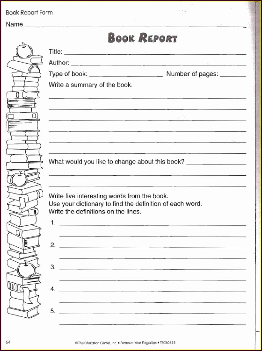 Summary Worksheets 2nd Grade Best Of Book Review Worksheet 2nd Grade Uncategorized Resume
