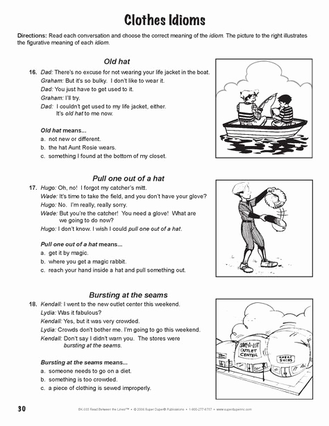 Super Teacher Worksheets Idioms Unique From Super Duper S &quot;read Between the Lines&quot; Book with