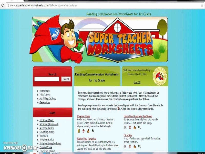 Super Teachers Worksheets Login Inspirational Super Teacher Worksheets Login and Password